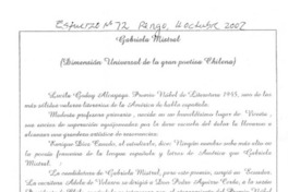 Gabriela Mistral  [artículo] Florián S. Araya Valenzuela