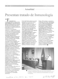 Presentan tratado de Inmunología  [artículo]