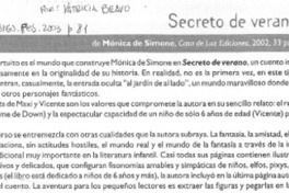Secreto de verano  [artículo] Patricia Bravo