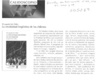 La creatividad lingüística de los chilenos  [artículo]