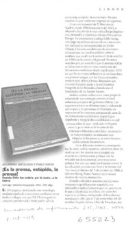 ¡Es la prensa, estúpido, la prensa!  [artículo] Consuelo Larraín A.