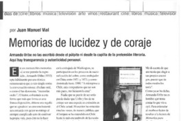 Memorias de lucidez y de coraje  [artículo] Juan Manuel Vial