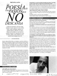 La poesía es una pasión que no descansa  [artículo] Catalina Silva Hott