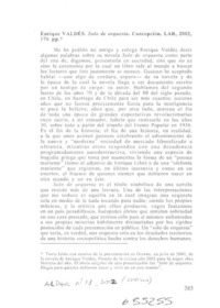 Sólo de orquesta  [artículo] Sergio Mansilla Torres