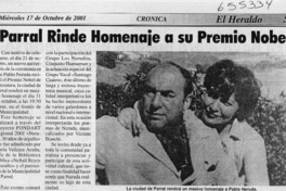 Parral rinde homenaje a su Premio Nobel  [artículo]