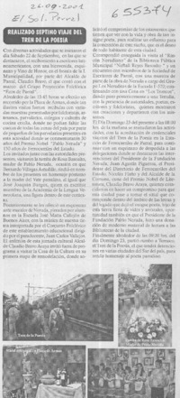 Realizado séptimo viaje del Tren de la poesía  [artículo]