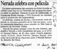 Neruda celebra con película  [artículo]