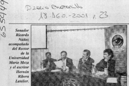 Senador Ricardo Núñez lanzó su libro "Un compromiso por la libertad"  [artículo]