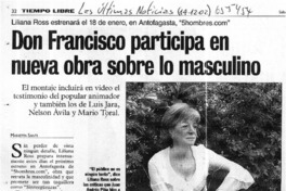 Don Francisco participa en nueva obra sobre lo masculino  [artículo] Marietta Santi.