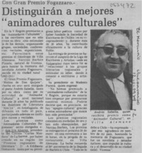 Distinguirán a mejores "animadores culturales"  [artículo]