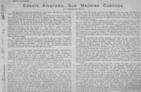 Edesio Alvarado, sus mejores cuentos  [artículo] Herán del Solar