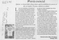 Poesía esencial.  [artículo]