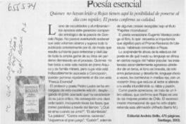 Poesía esencial.  [artículo]