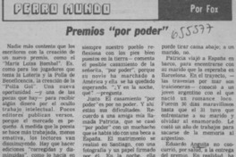 Premios "por poder"  [artículo] Fox.