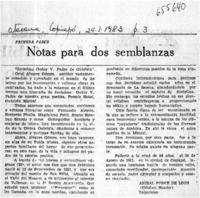 Notas para dos semblanzas  [artículo] Anibal Ponce de León