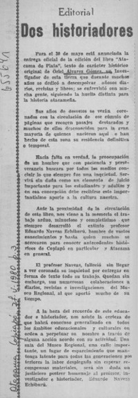 Dos historiadores  [artículo]