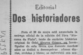 Dos historiadores  [artículo]