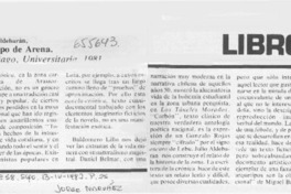 Tiempo de Arena.  [artículo] Jorge Narváez.