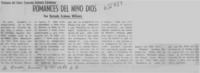 Romances del niño Dios: [comentario] [artículo] Antonio Cárdenas Tabies.