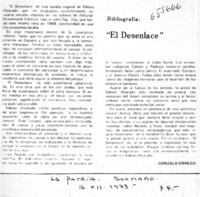 "El desenlace"  [artículo] Gonzalo Orrego.