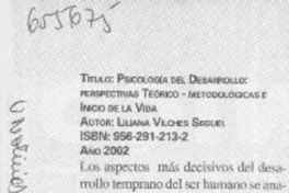 Psicología del desarrollo.  [artículo]