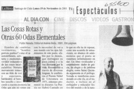 Las cosas rotas y otras 60 odas elementales.  [artículo]