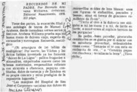 Recuerdos de mi padre.  [artículo]