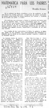 Matemática para los padres.  [artículo]