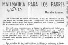 Matemática para los padres.  [artículo]