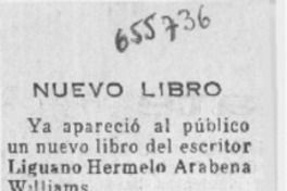 Nuevo libro.  [artículo] Macodi.