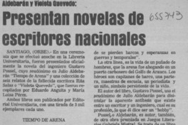 Presentan novelas de escritores nacionales.  [artículo]