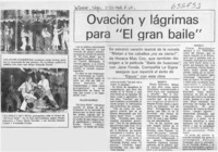 Ovación y lágrimas para "El gran baile"  [artículo]