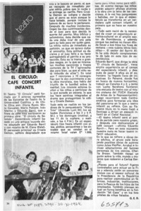 El círculo, cafe concert infantil.  [artículo] G. E. D.