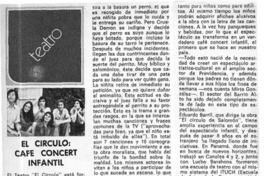 El círculo, cafe concert infantil.  [artículo] G. E. D.