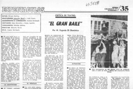 El gran baile.  [artículo] M. Eugenia Di Doménico.