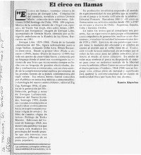 El circo en llamas  [artículo] Ramón Riquelme.