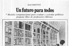 Un futuro para todos.  [artículo]