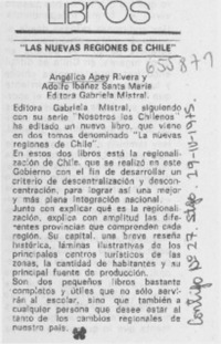 "Las Nuevas regiones de Chile".