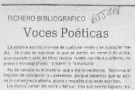 Voces poéticas
