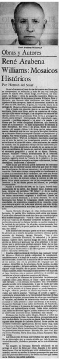 René Arabena Williams: mosaicos históricos