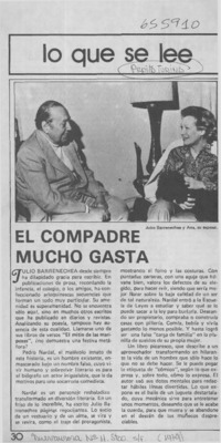 El compadre mucho gasta.  [artículo] Pepita Turina.