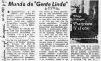 Mundo de "Gente Linda"  [artículo] G. Ch. C.