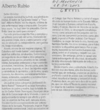 Alberto Rubio  [artículo] César Díaz-Muñoz Cormatches.