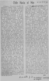 Chile hacia el mar.  [artículo] SIR.
