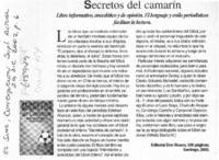 Secretos del camarín.  [artículo] Alfredo Barría.