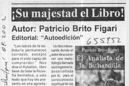 Su majestad el libro  [artículo] Luis Paz.