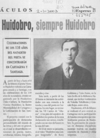 Huidobro, siempre Huidobro.  [artículo]