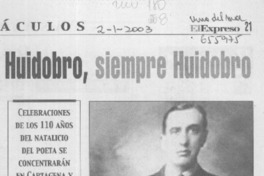 Huidobro, siempre Huidobro.  [artículo]
