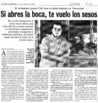 Si abres la boca, te vuelo los sesos : [entrevista y comentario] [artículo] Rodrigo Castillo R.