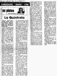 La Quintrala.  [artículo] Wilfredo Mayorga.